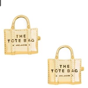 Marc Jacobs Gold Tote Bag Earrings